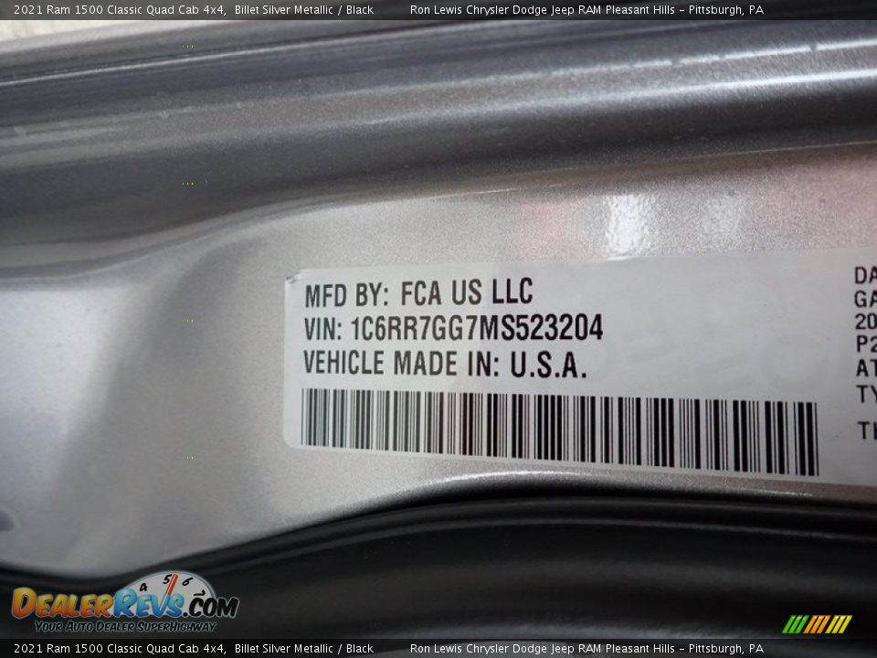 2021 Ram 1500 Classic Quad Cab 4x4 Billet Silver Metallic / Black Photo #14