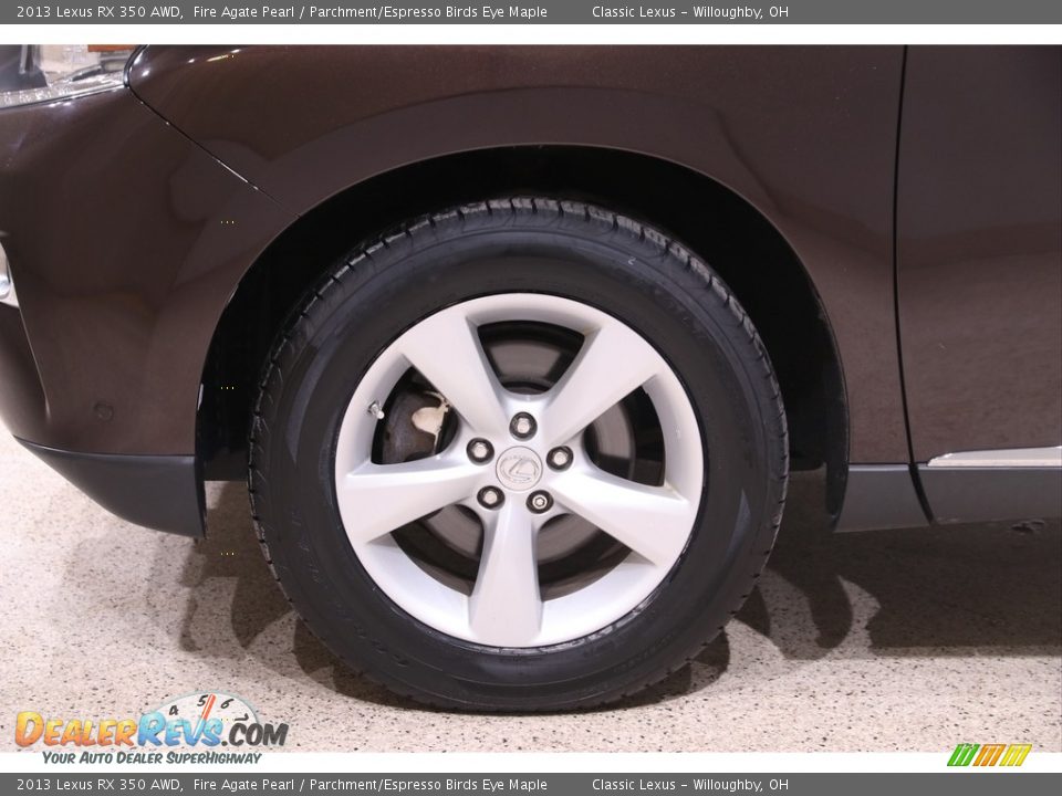 2013 Lexus RX 350 AWD Fire Agate Pearl / Parchment/Espresso Birds Eye Maple Photo #29