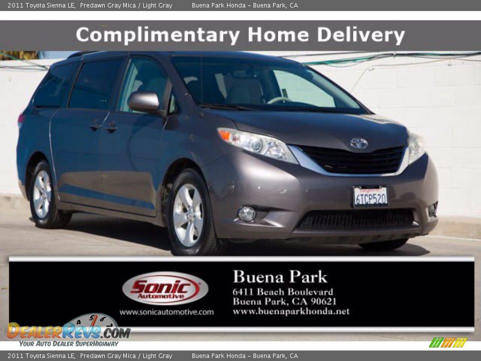 2011 Toyota Sienna LE Predawn Gray Mica / Light Gray Photo #1