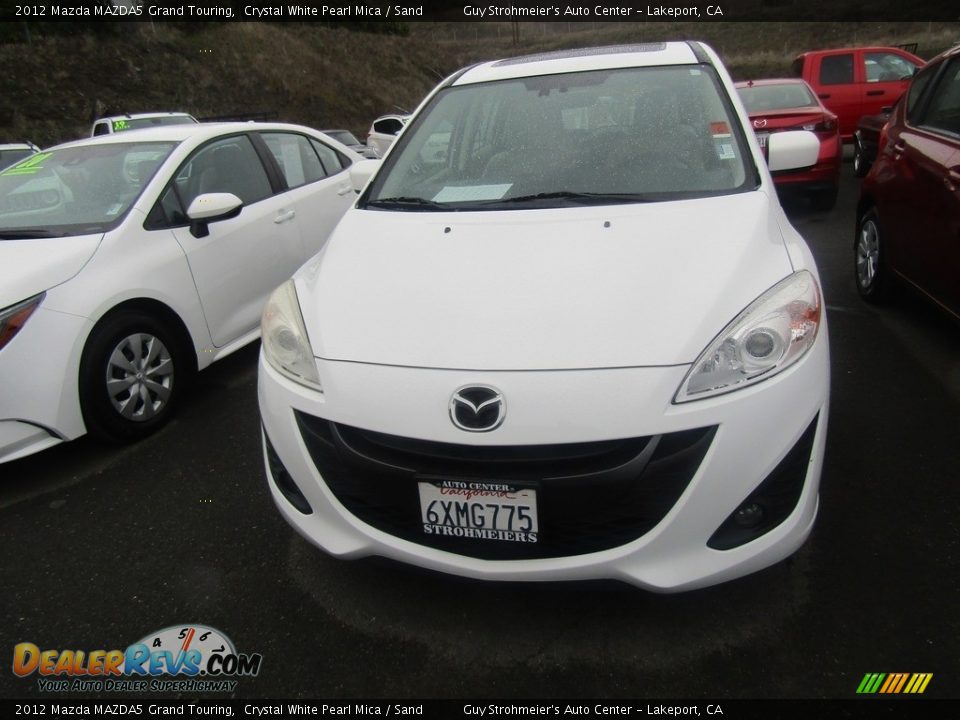 2012 Mazda MAZDA5 Grand Touring Crystal White Pearl Mica / Sand Photo #2