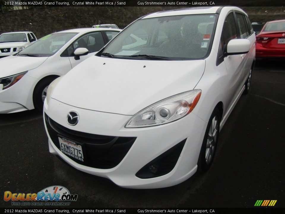 2012 Mazda MAZDA5 Grand Touring Crystal White Pearl Mica / Sand Photo #3