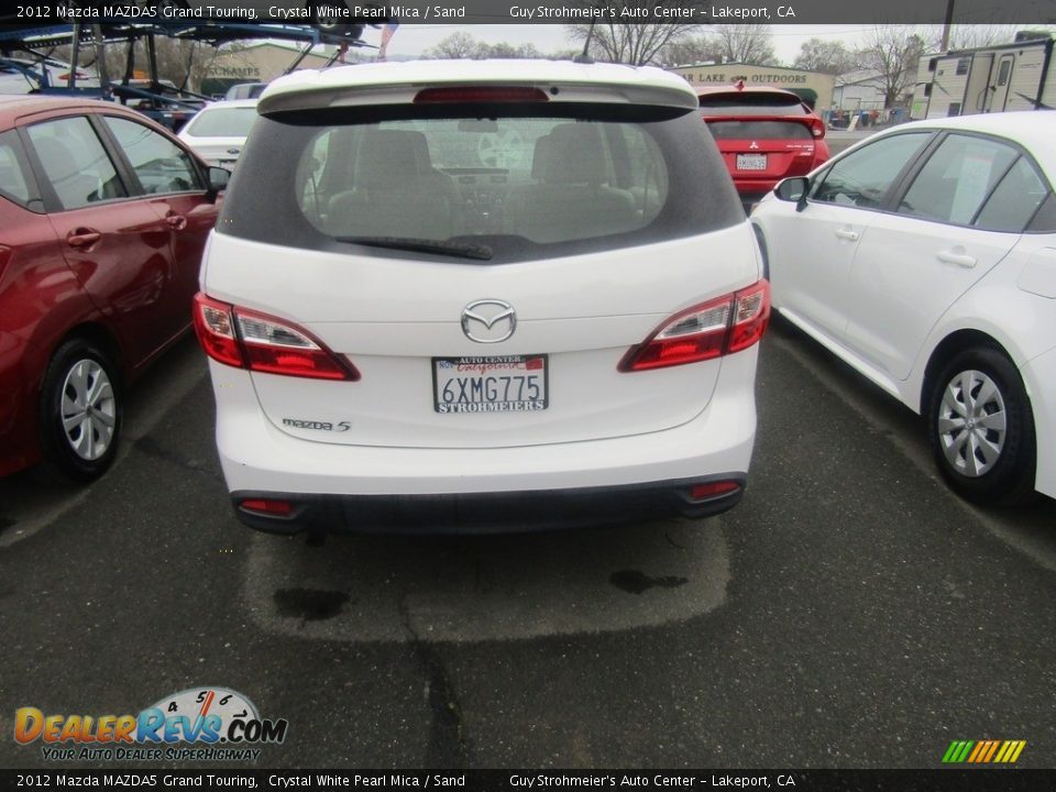 2012 Mazda MAZDA5 Grand Touring Crystal White Pearl Mica / Sand Photo #5