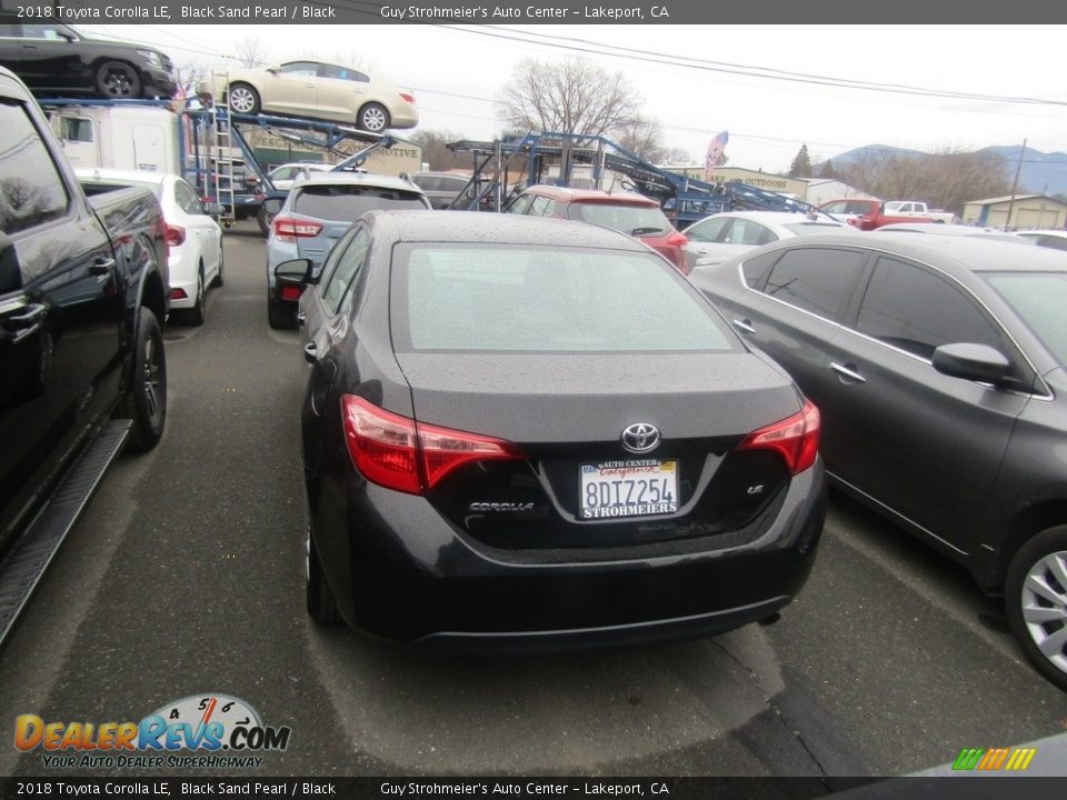 2018 Toyota Corolla LE Black Sand Pearl / Black Photo #4