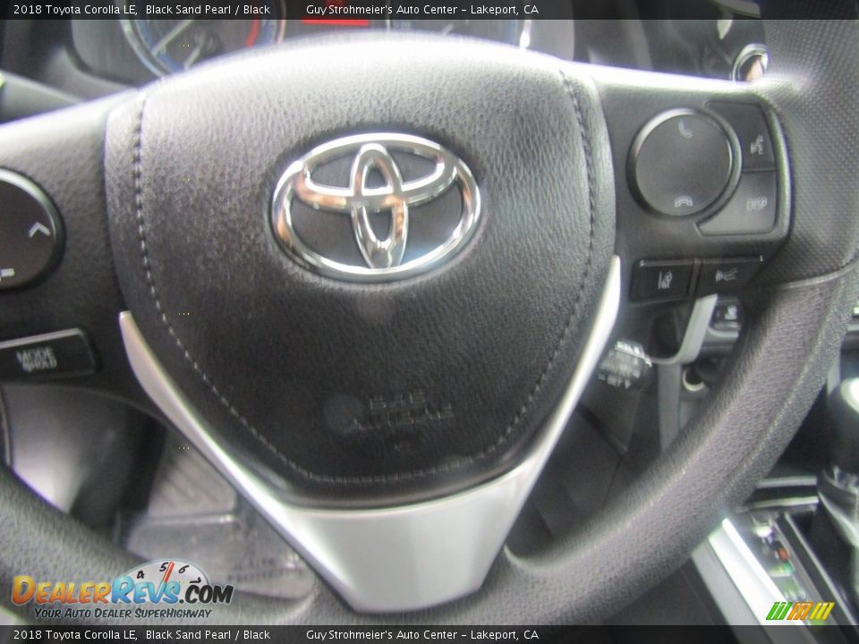 2018 Toyota Corolla LE Black Sand Pearl / Black Photo #7