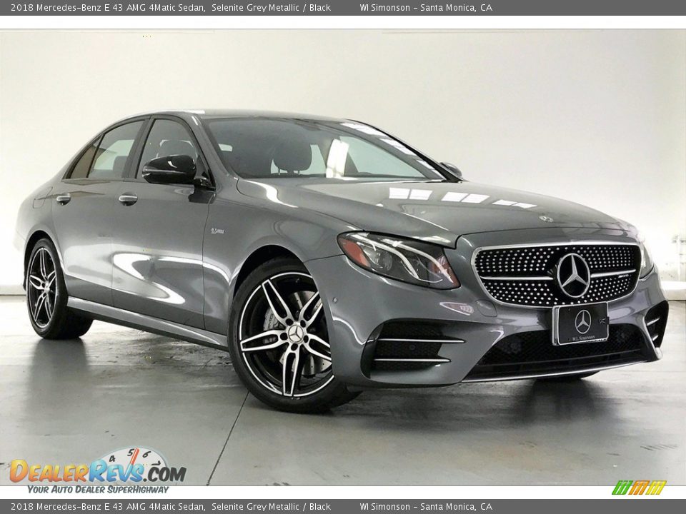 2018 Mercedes-Benz E 43 AMG 4Matic Sedan Selenite Grey Metallic / Black Photo #34