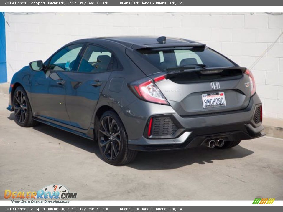 2019 Honda Civic Sport Hatchback Sonic Gray Pearl / Black Photo #2