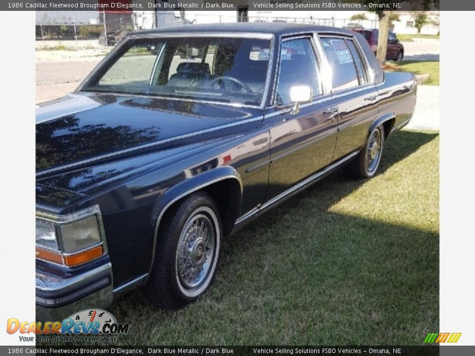 Dark Blue Metallic 1986 Cadillac Fleetwood Brougham D'Elegance Photo #1