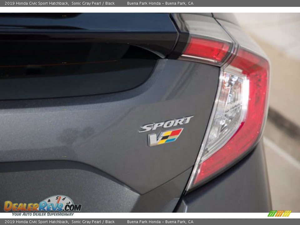 2019 Honda Civic Sport Hatchback Sonic Gray Pearl / Black Photo #11