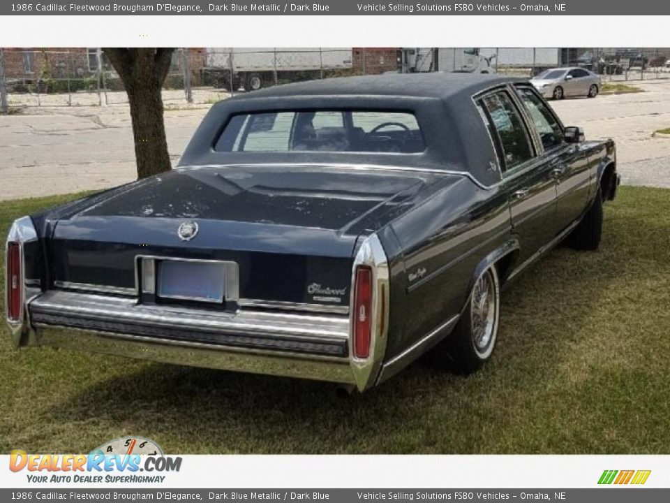 Dark Blue Metallic 1986 Cadillac Fleetwood Brougham D'Elegance Photo #3