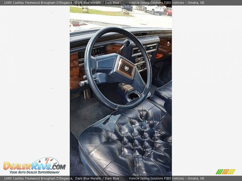 Dark Blue Interior - 1986 Cadillac Fleetwood Brougham D'Elegance Photo #4