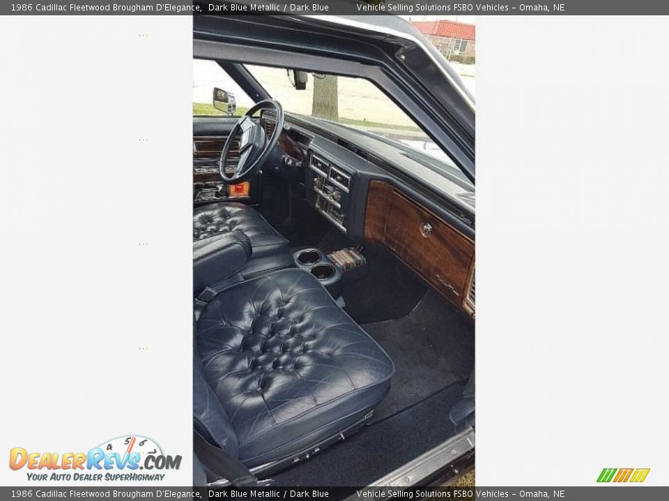 Front Seat of 1986 Cadillac Fleetwood Brougham D'Elegance Photo #5