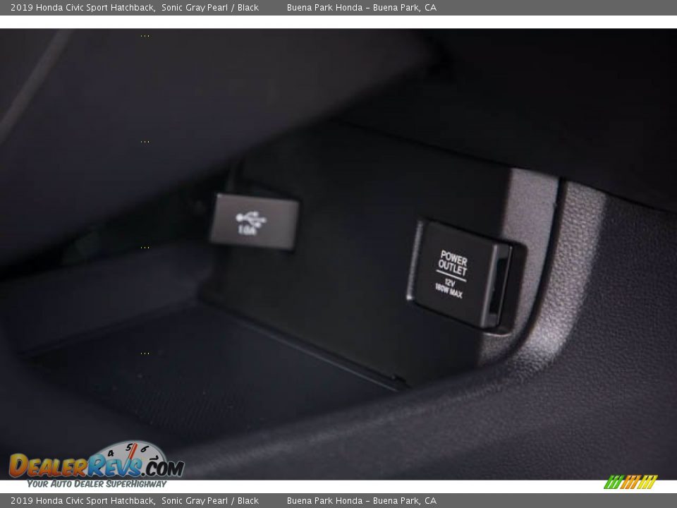 2019 Honda Civic Sport Hatchback Sonic Gray Pearl / Black Photo #22