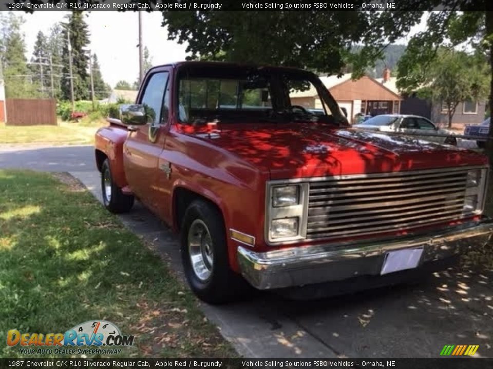 1987 Chevrolet C/K R10 Silverado Regular Cab Apple Red / Burgundy Photo #1