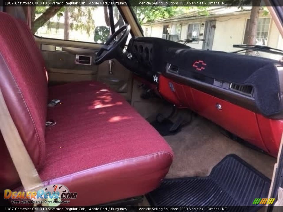 1987 Chevrolet C/K R10 Silverado Regular Cab Apple Red / Burgundy Photo #2