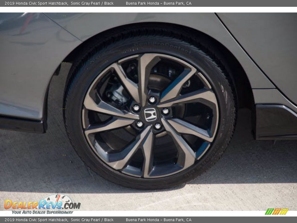 2019 Honda Civic Sport Hatchback Sonic Gray Pearl / Black Photo #33