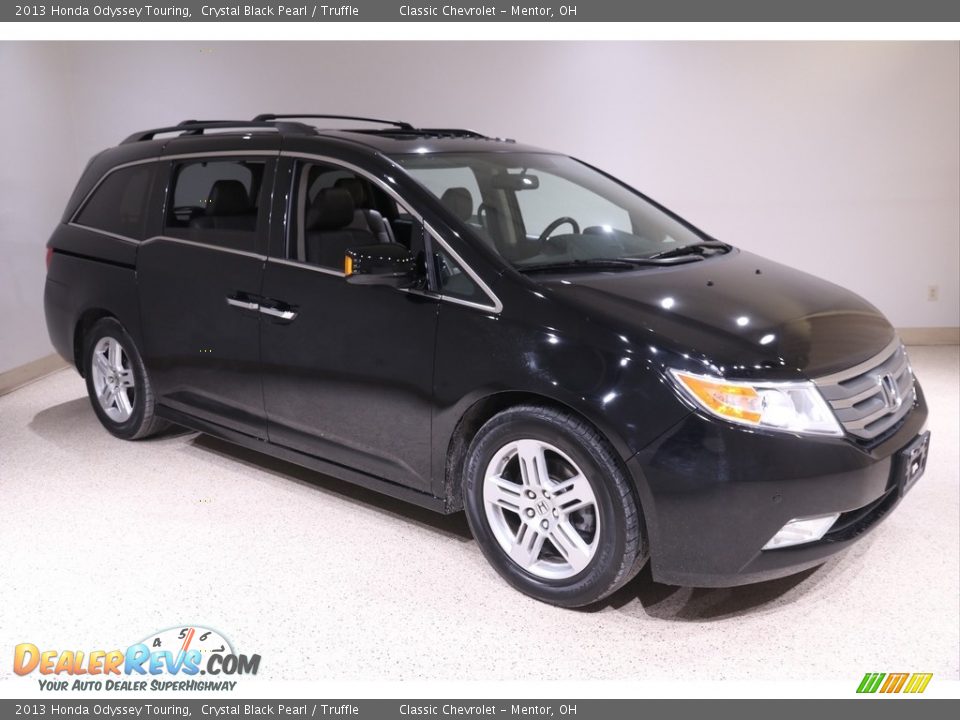 2013 Honda Odyssey Touring Crystal Black Pearl / Truffle Photo #1