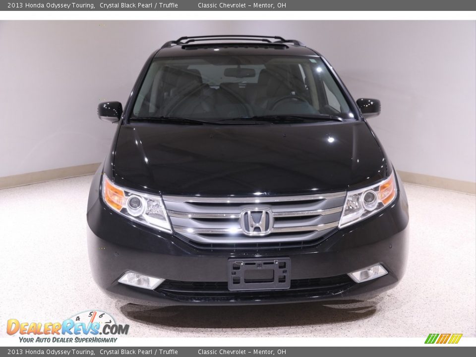 2013 Honda Odyssey Touring Crystal Black Pearl / Truffle Photo #2