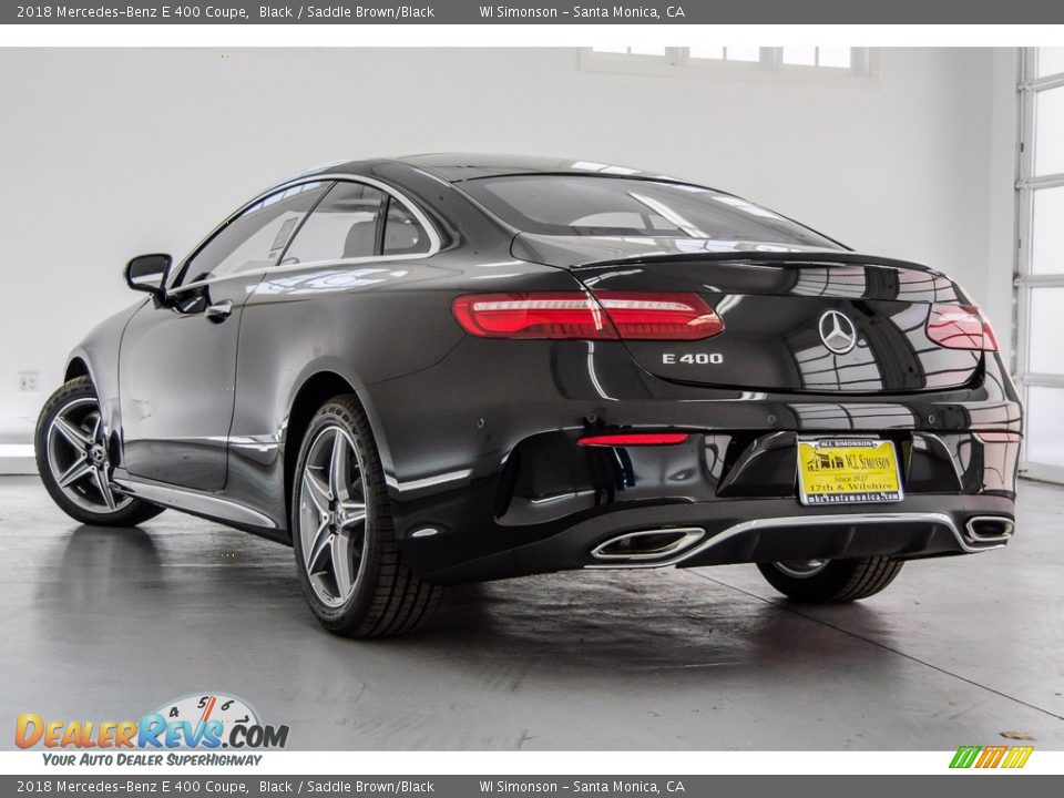 2018 Mercedes-Benz E 400 Coupe Black / Saddle Brown/Black Photo #3