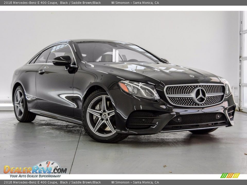 2018 Mercedes-Benz E 400 Coupe Black / Saddle Brown/Black Photo #12