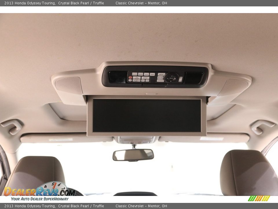 2013 Honda Odyssey Touring Crystal Black Pearl / Truffle Photo #25