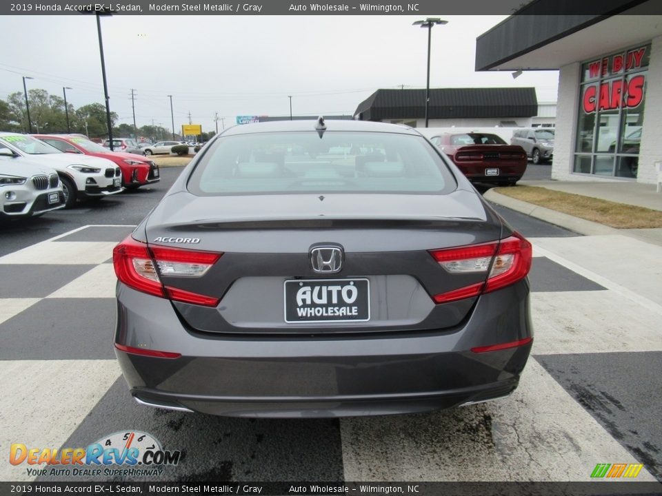 2019 Honda Accord EX-L Sedan Modern Steel Metallic / Gray Photo #4
