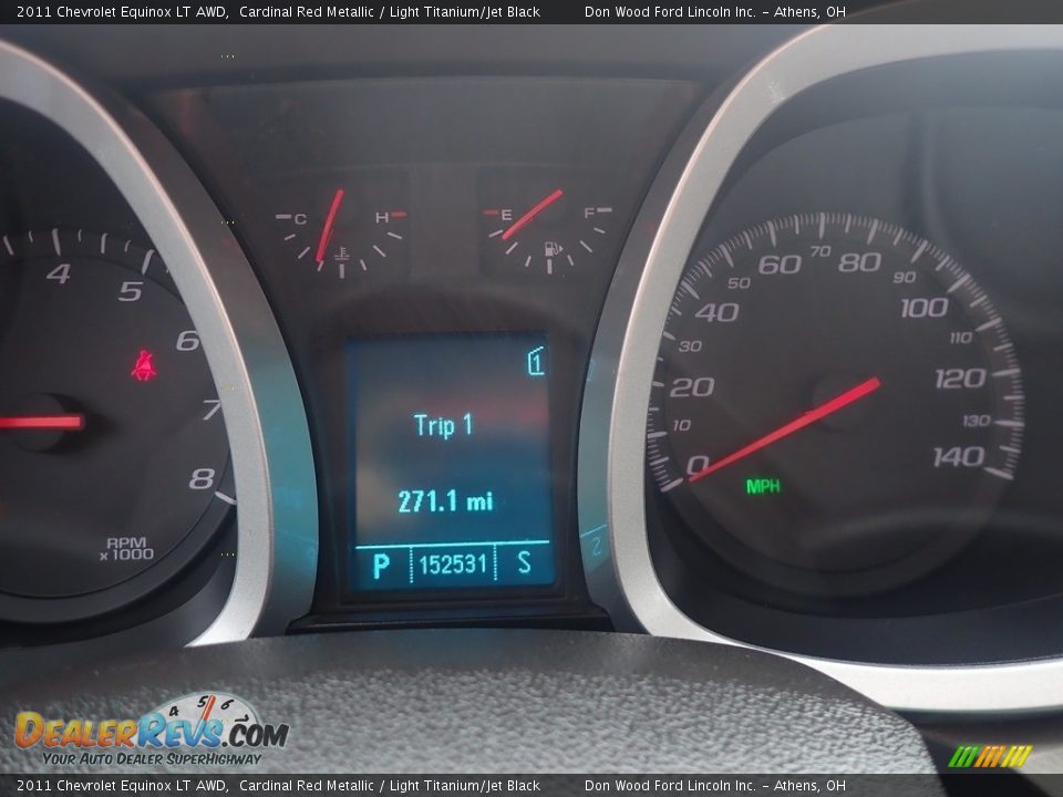 2011 Chevrolet Equinox LT AWD Cardinal Red Metallic / Light Titanium/Jet Black Photo #28