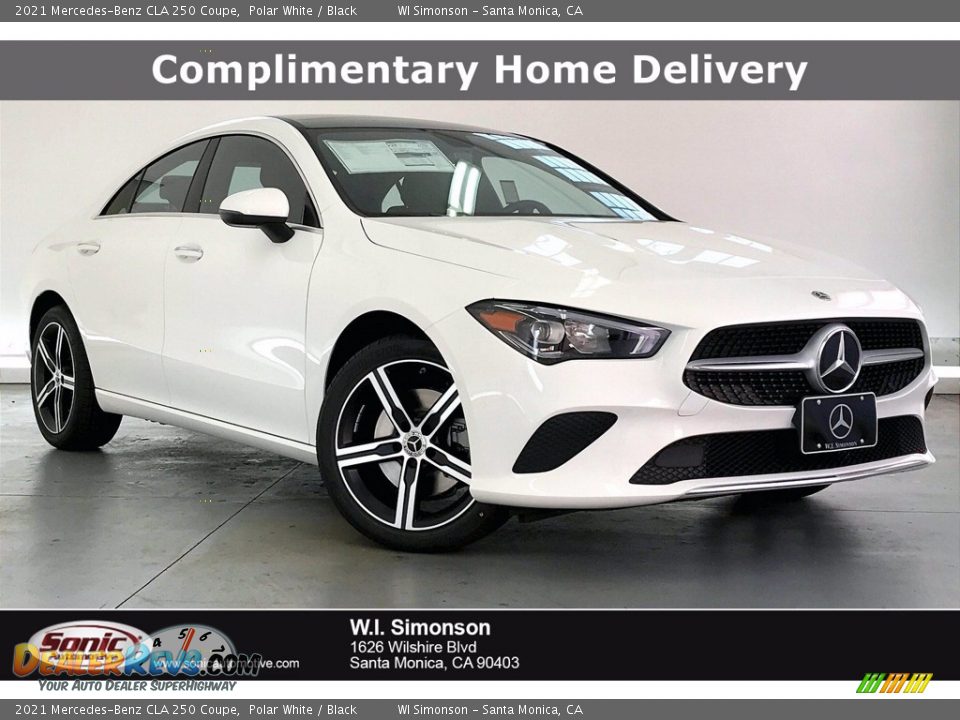 2021 Mercedes-Benz CLA 250 Coupe Polar White / Black Photo #1