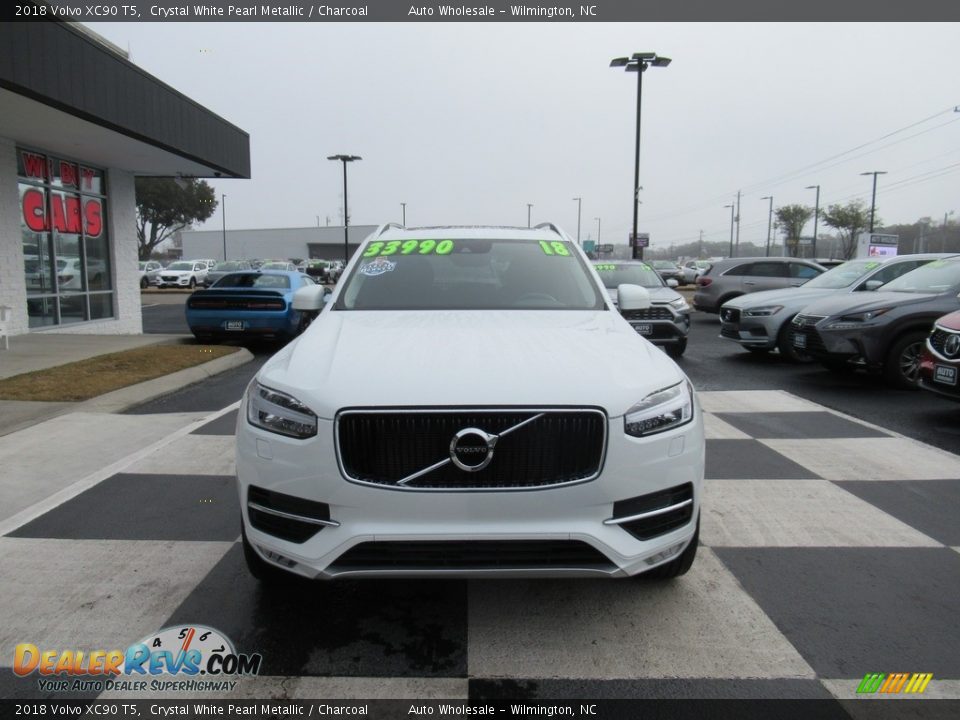 2018 Volvo XC90 T5 Crystal White Pearl Metallic / Charcoal Photo #2