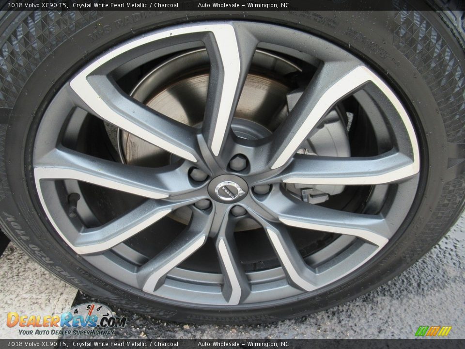 2018 Volvo XC90 T5 Crystal White Pearl Metallic / Charcoal Photo #7