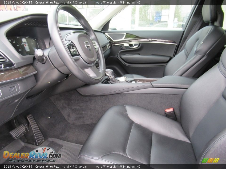 2018 Volvo XC90 T5 Crystal White Pearl Metallic / Charcoal Photo #9