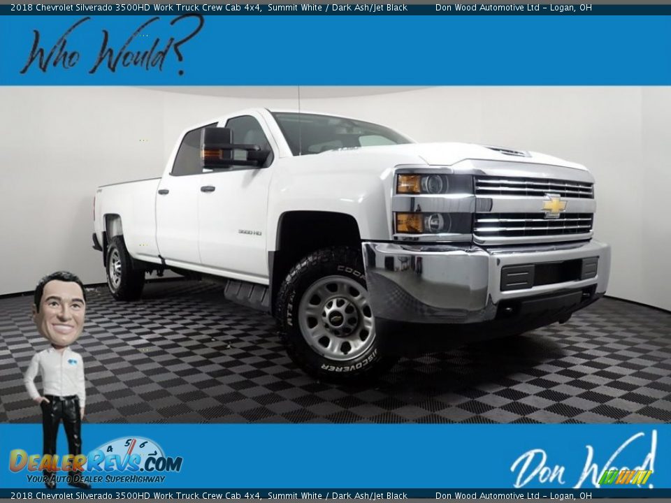 2018 Chevrolet Silverado 3500HD Work Truck Crew Cab 4x4 Summit White / Dark Ash/Jet Black Photo #1