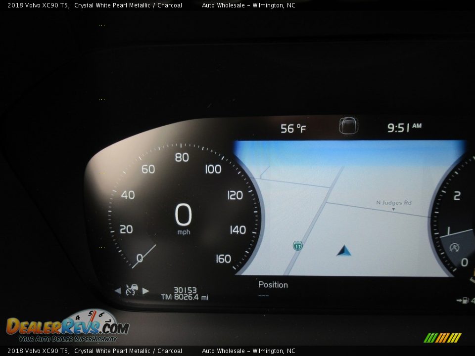 2018 Volvo XC90 T5 Crystal White Pearl Metallic / Charcoal Photo #15
