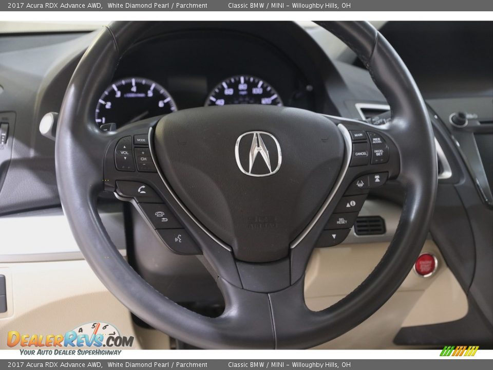 2017 Acura RDX Advance AWD White Diamond Pearl / Parchment Photo #7