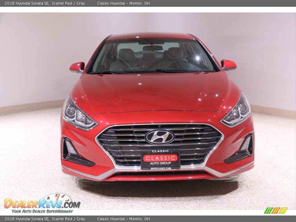 2018 Hyundai Sonata SE Scarlet Red / Gray Photo #2