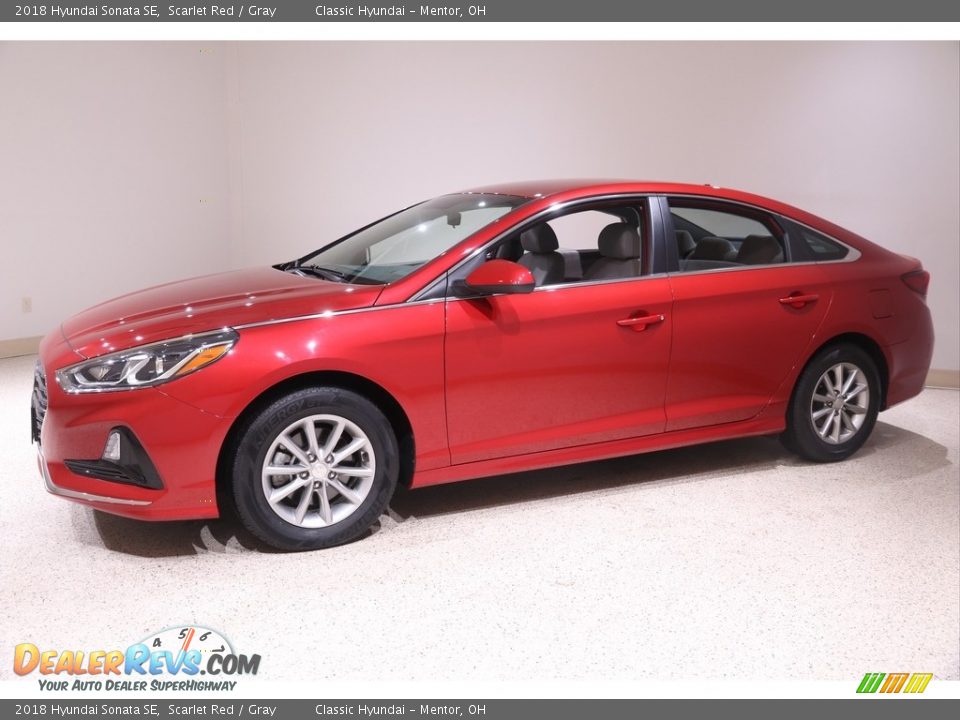2018 Hyundai Sonata SE Scarlet Red / Gray Photo #3
