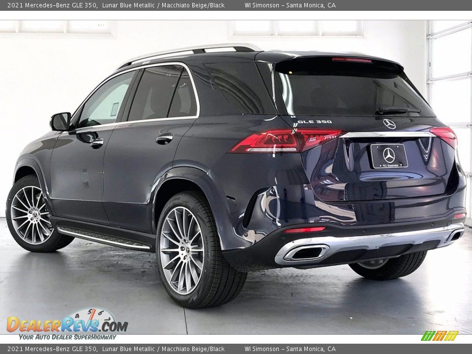 2021 Mercedes-Benz GLE 350 Lunar Blue Metallic / Macchiato Beige/Black Photo #2