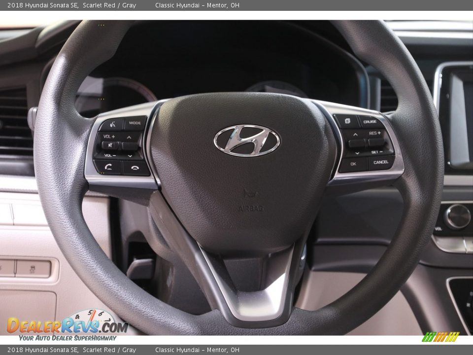 2018 Hyundai Sonata SE Scarlet Red / Gray Photo #7