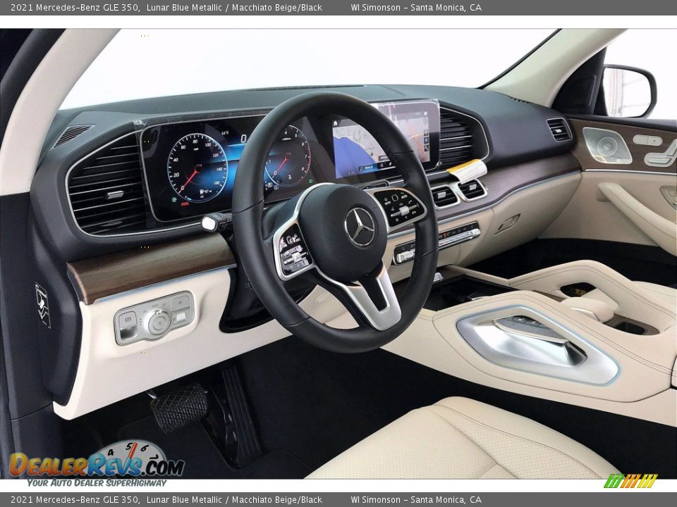 2021 Mercedes-Benz GLE 350 Lunar Blue Metallic / Macchiato Beige/Black Photo #4