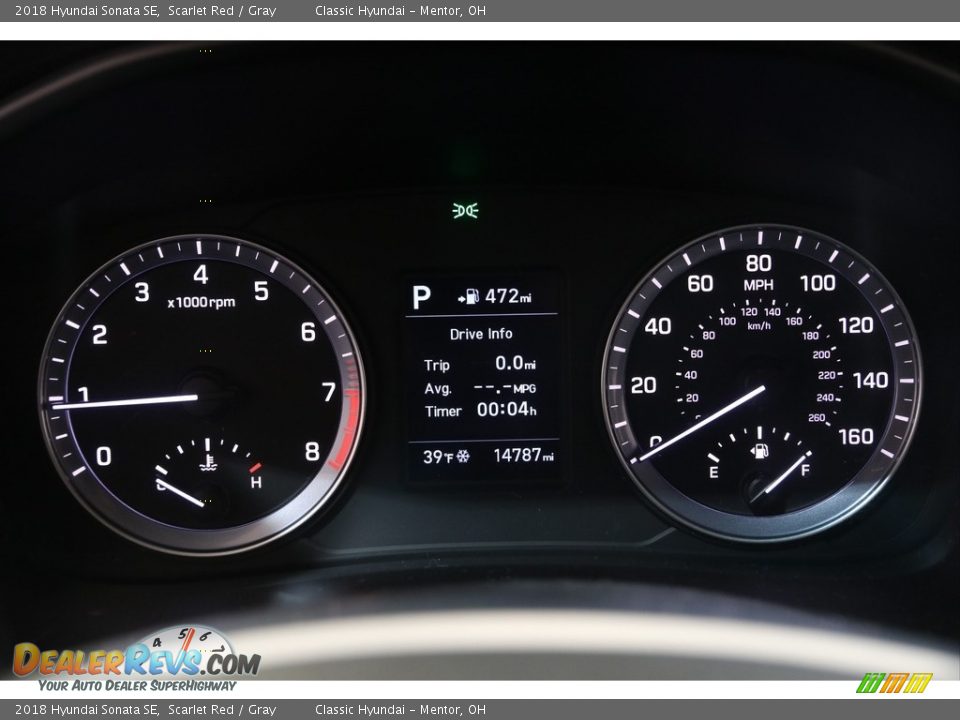 2018 Hyundai Sonata SE Scarlet Red / Gray Photo #8