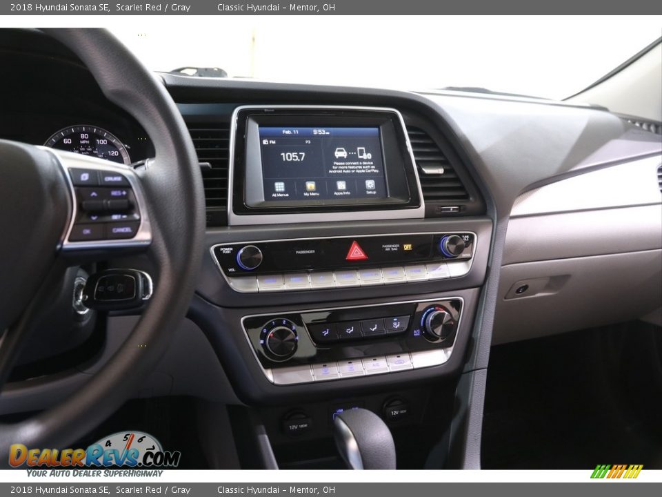 2018 Hyundai Sonata SE Scarlet Red / Gray Photo #9