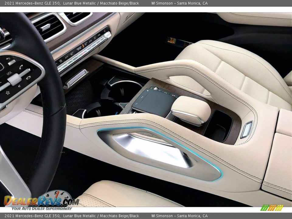 2021 Mercedes-Benz GLE 350 Lunar Blue Metallic / Macchiato Beige/Black Photo #7