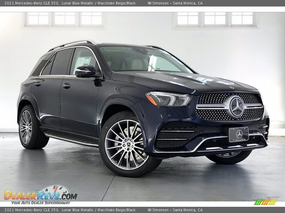 2021 Mercedes-Benz GLE 350 Lunar Blue Metallic / Macchiato Beige/Black Photo #12