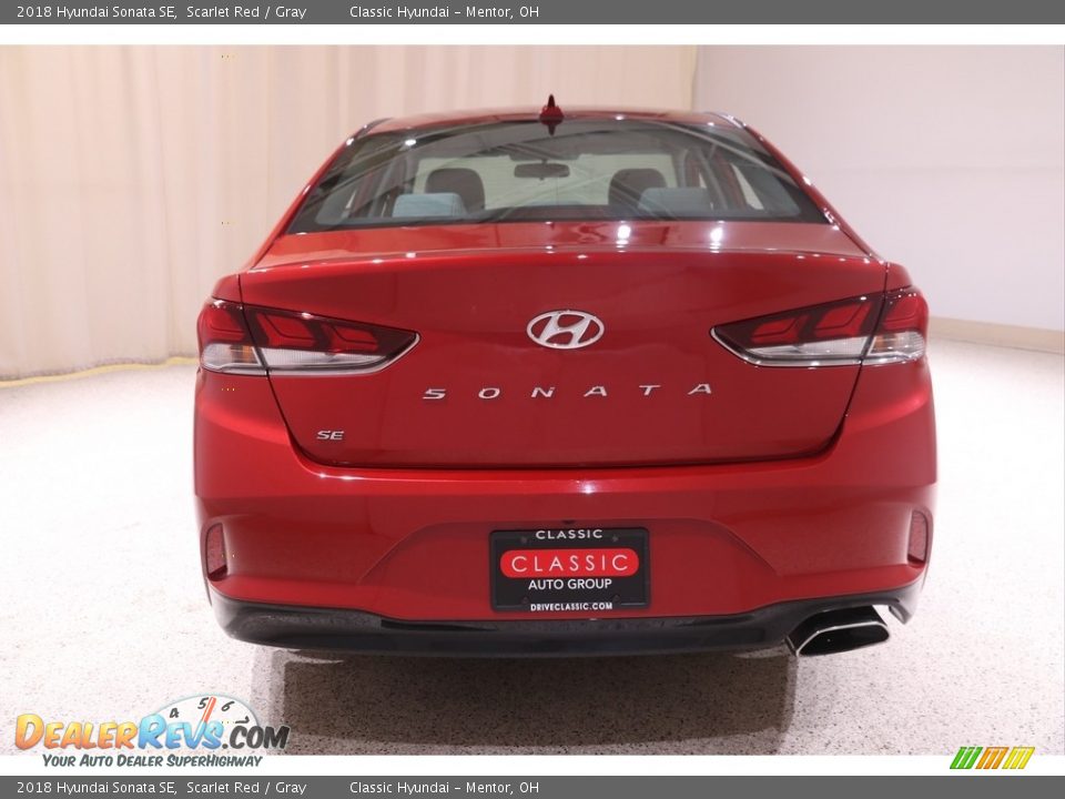 2018 Hyundai Sonata SE Scarlet Red / Gray Photo #19