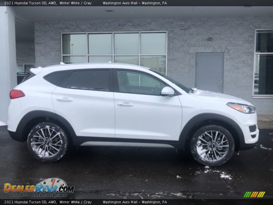 2021 Hyundai Tucson SEL AWD Winter White / Gray Photo #2