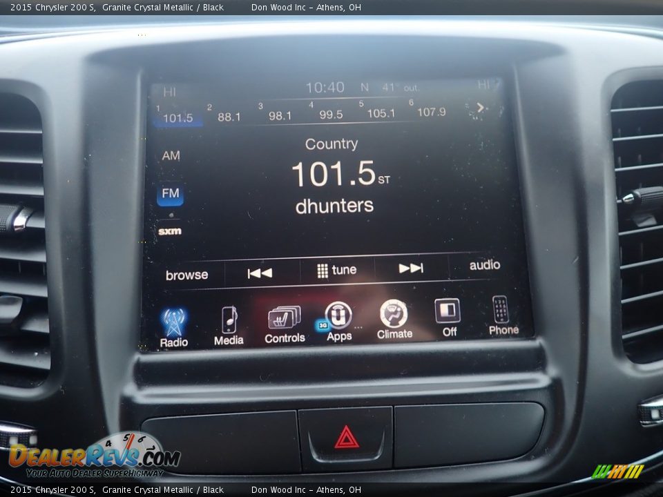 2015 Chrysler 200 S Granite Crystal Metallic / Black Photo #25