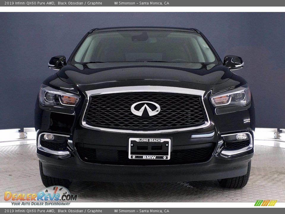 2019 Infiniti QX60 Pure AWD Black Obsidian / Graphite Photo #2