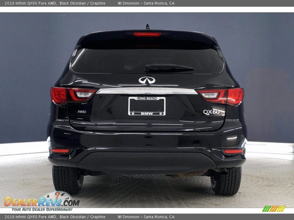 2019 Infiniti QX60 Pure AWD Black Obsidian / Graphite Photo #3