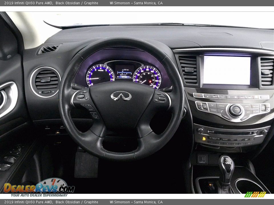 2019 Infiniti QX60 Pure AWD Black Obsidian / Graphite Photo #4