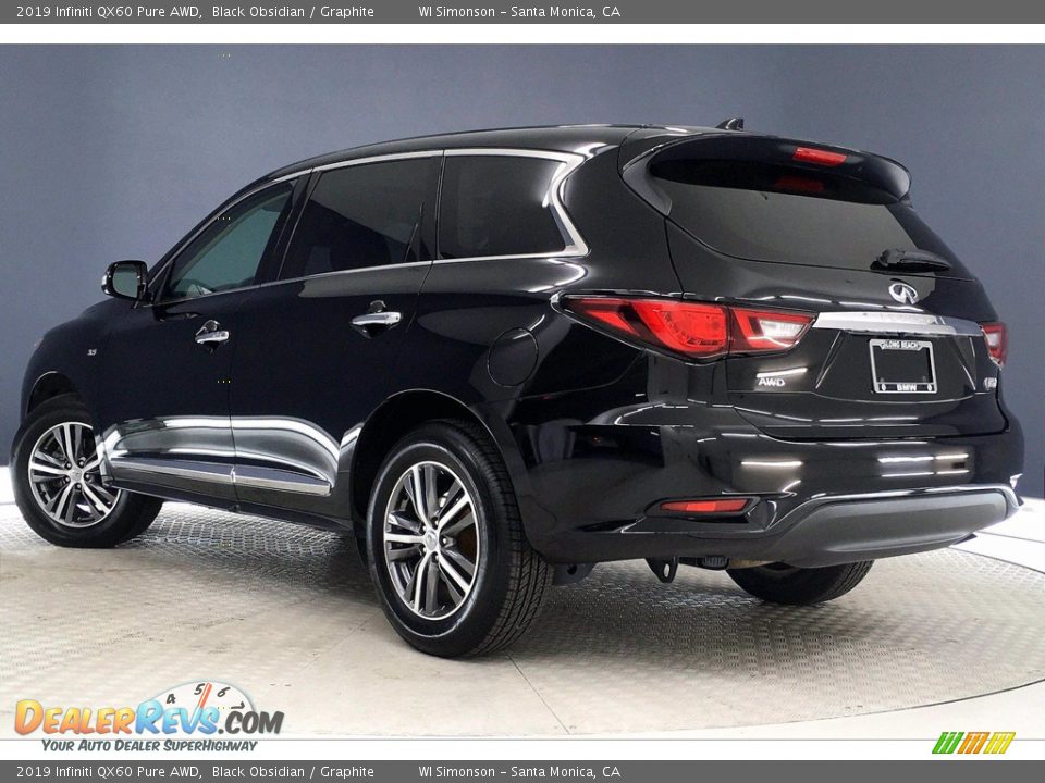 2019 Infiniti QX60 Pure AWD Black Obsidian / Graphite Photo #10