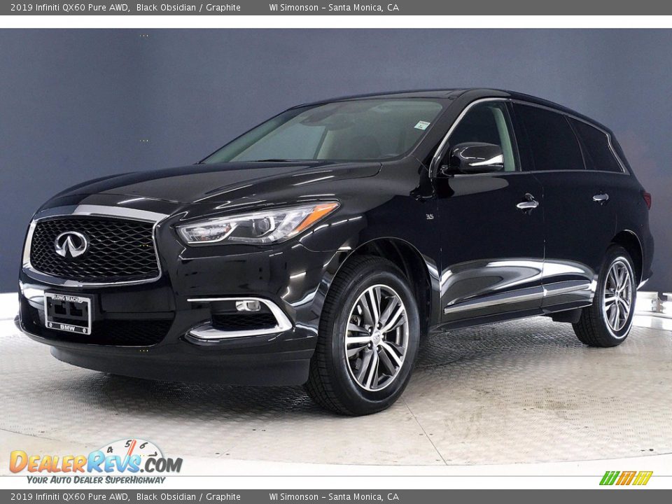 2019 Infiniti QX60 Pure AWD Black Obsidian / Graphite Photo #12